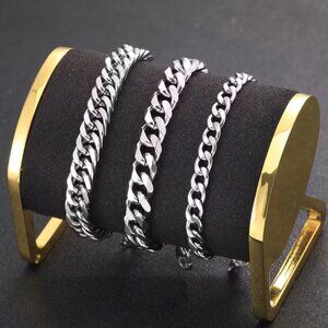 #622 Three Stylish Unisex Stainless Steel Bracelets, Durable, Waterproof, Hypoal